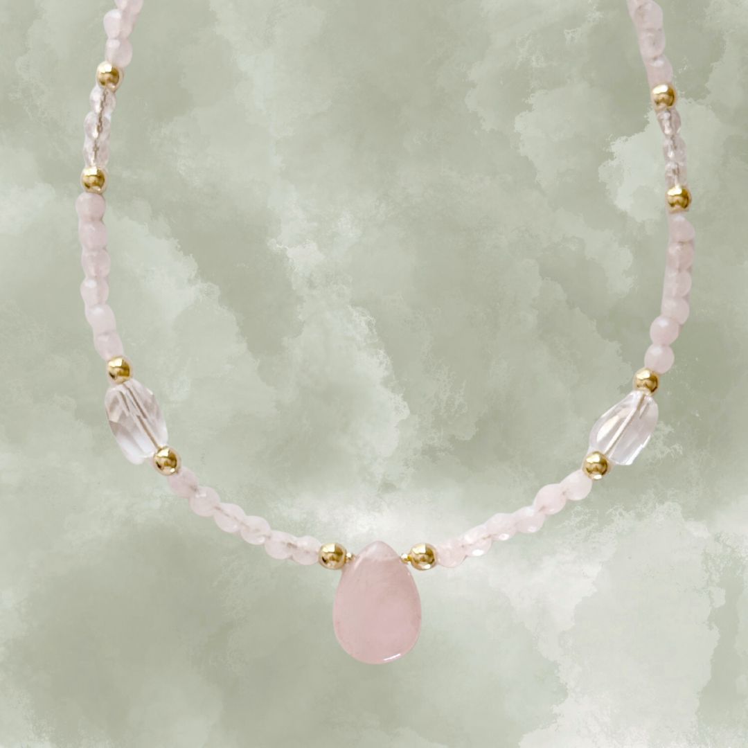 SELF LOVE - Quartz rose et Cristal de roche