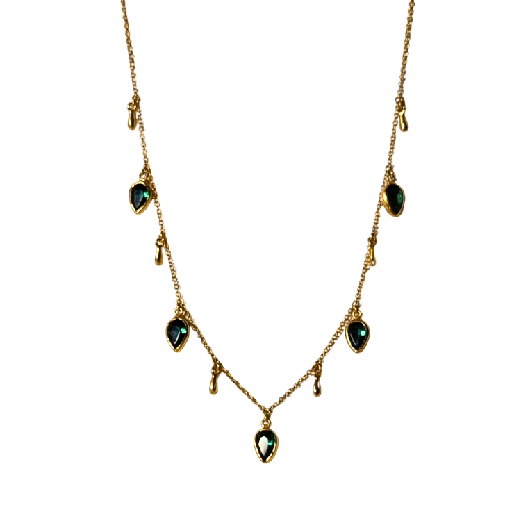 LUNA - Collier Quartz vert