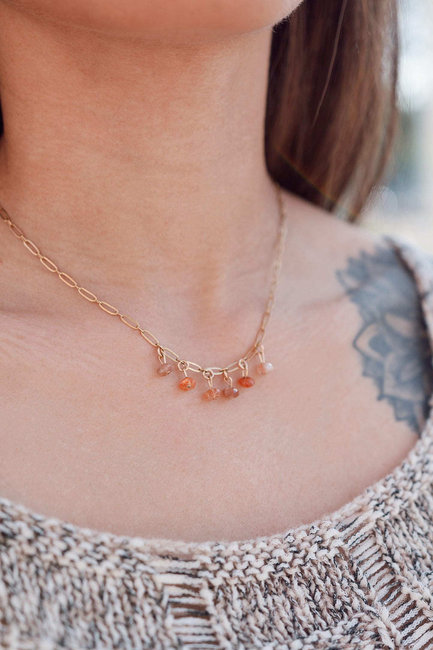 Collier Surya - Pierre de soleil
