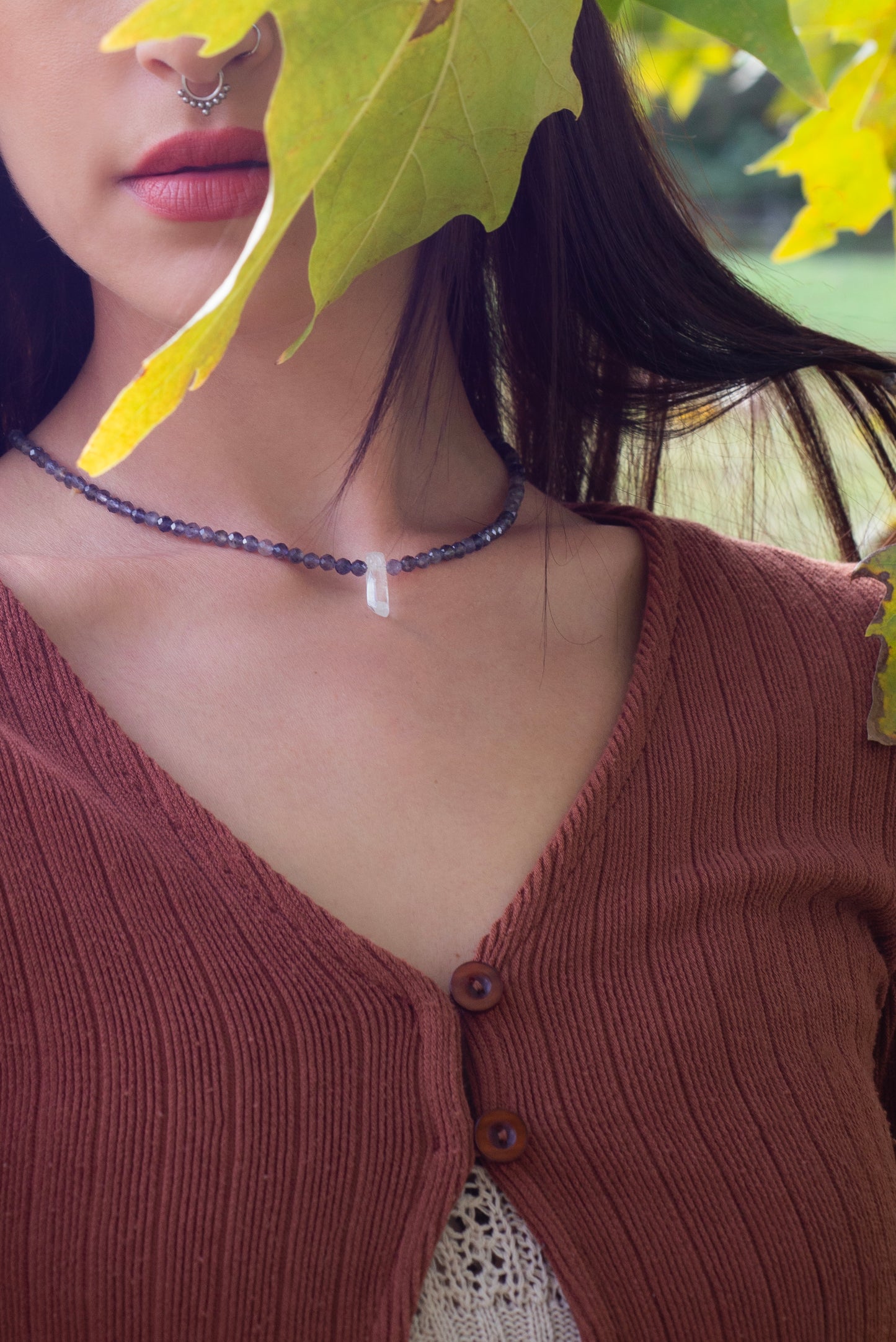 Collier "Connexion" - Pierre de cordiérite
