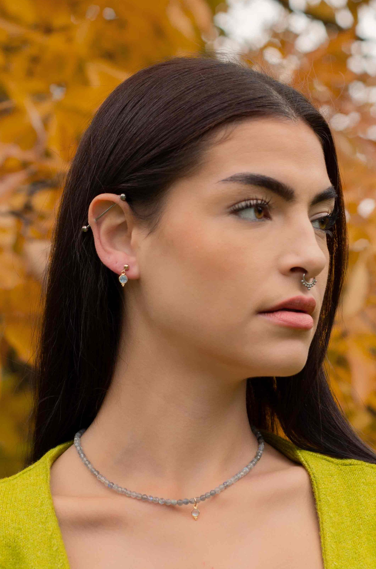 Boucles d'oreilles "Sixième sens" - Pierre de lune