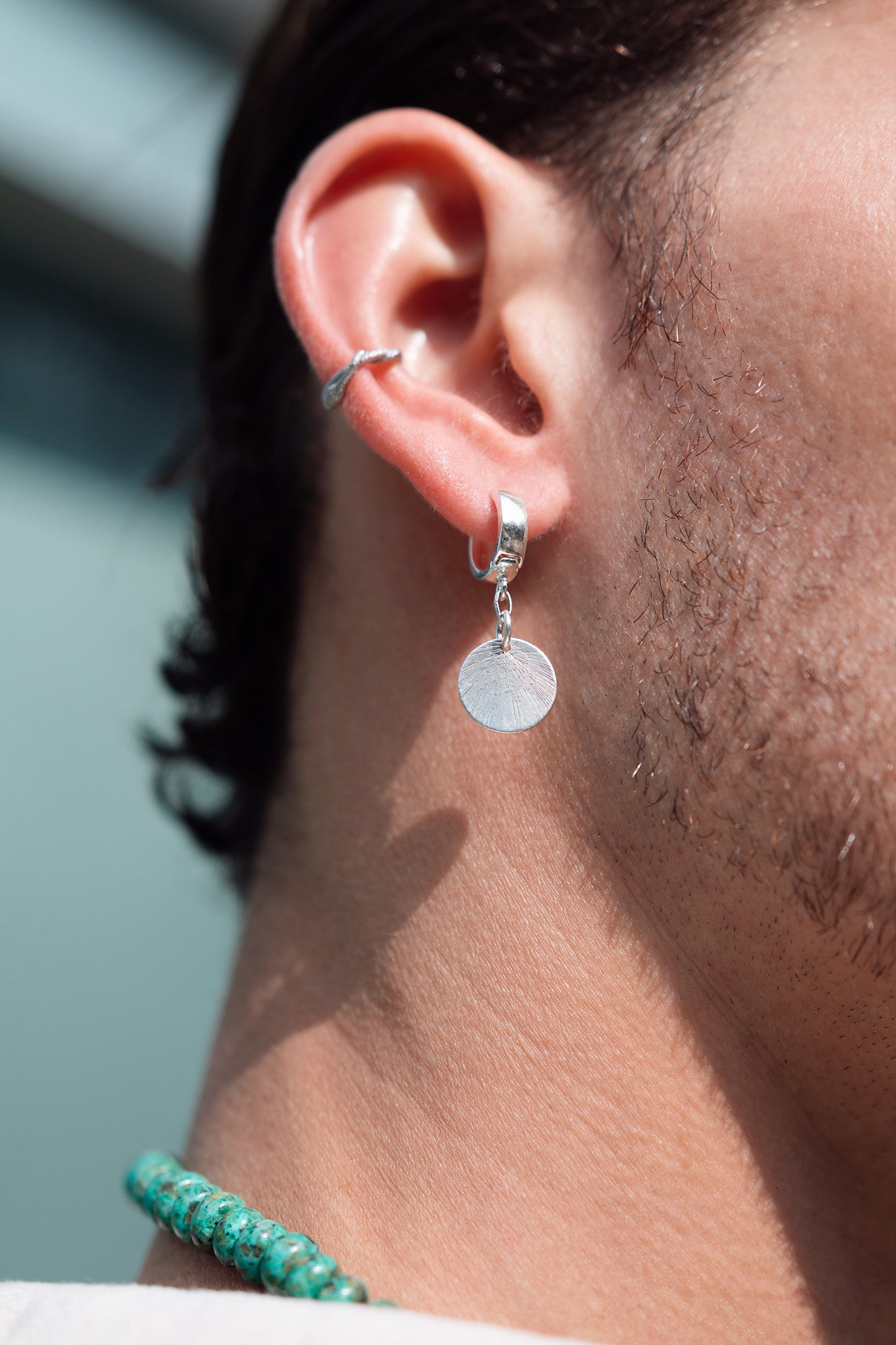 Boucle d'oreille Moon - argent 925