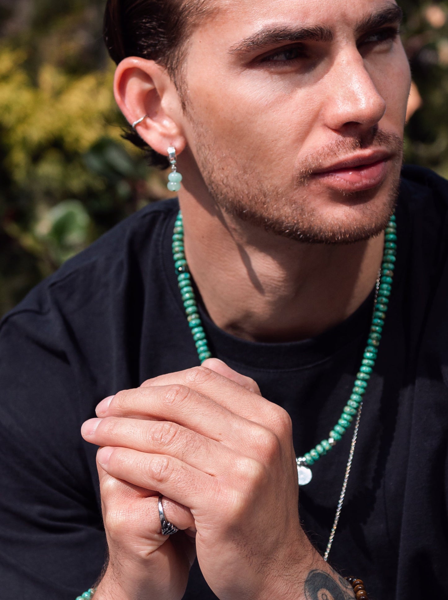 Boucle d'oreilles Céos - Aventurine verte