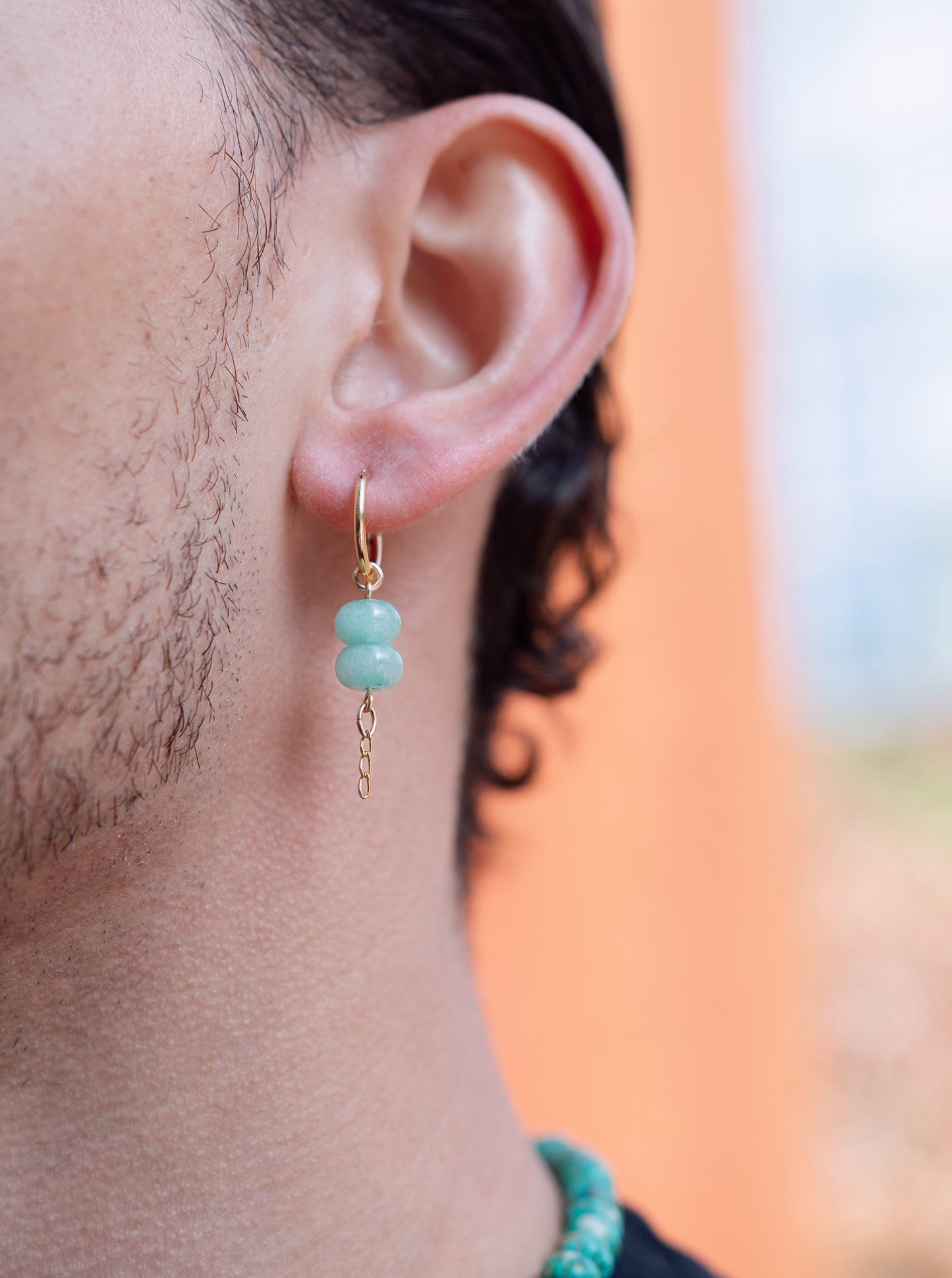 Boucle d'oreilles Céos - Aventurine verte