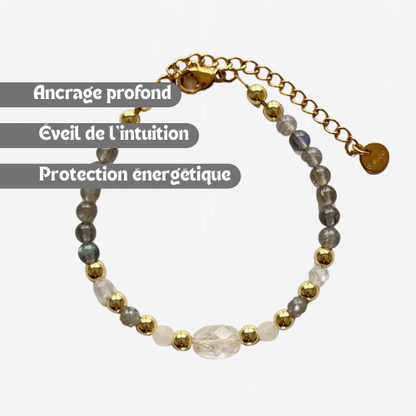 Bracelet INTUITION - Labradorite et Pierre de lune