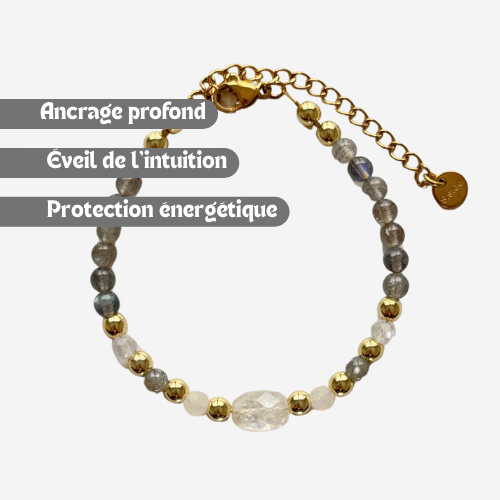 Bracelet INTUITION - Labradorite et Pierre de lune