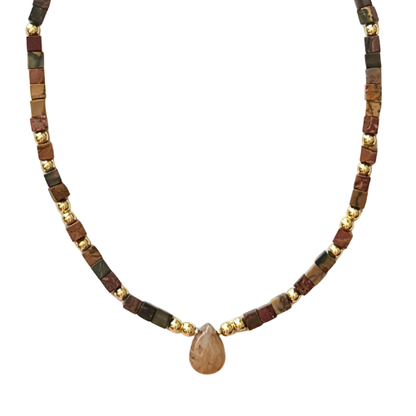 Collier Terra - Jaspe brun