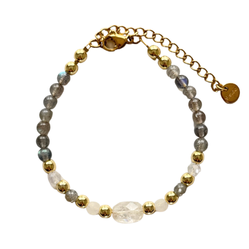 Bracelet INTUITION - Labradorite et Pierre de lune