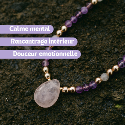APAISEMENT - Améthyste et Quartz rose