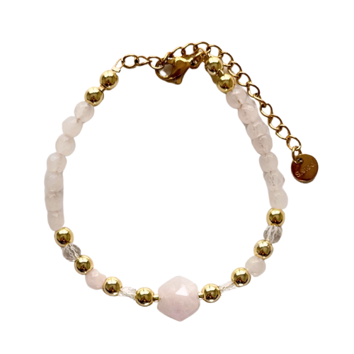 Bracelet SELF LOVE - Quartz rose et Kunzite