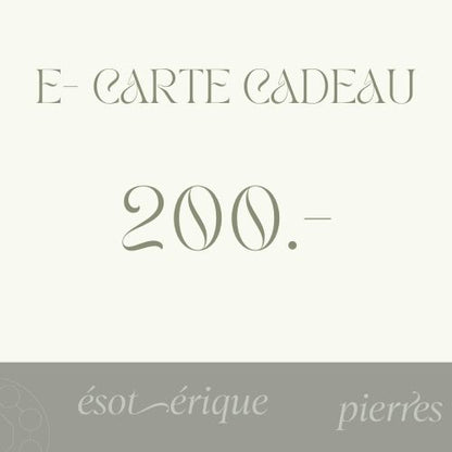 E-carte cadeau