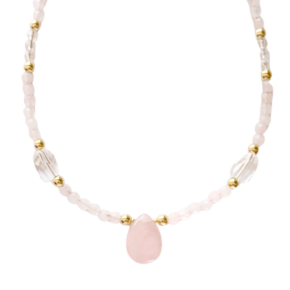 SELF LOVE - Quartz rose et Cristal de roche