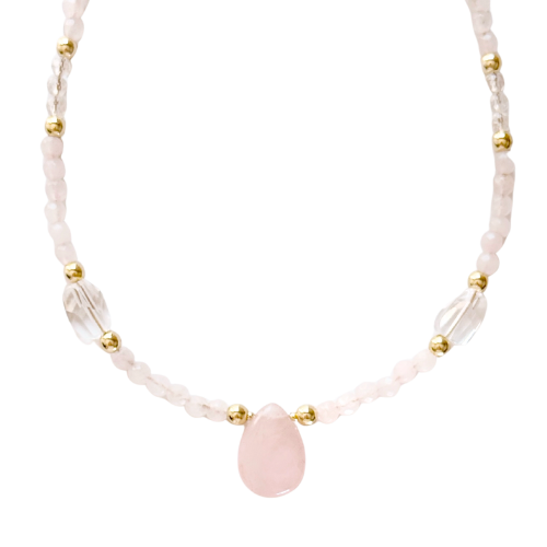 SELF LOVE - Quartz rose et Cristal de roche