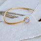 Bracelet Jonc Shakti - Bijou ajustable en quartz rose