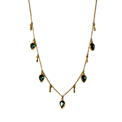 LUNA - Collier Quartz vert