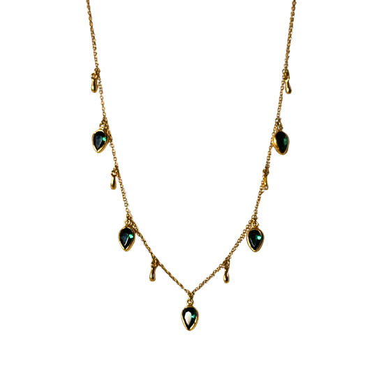 LUNA - Collier Quartz vert