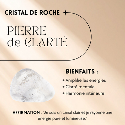 Collier Gaïa - Hématite et quartz