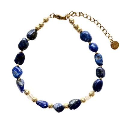Bracelet COMMUNICATION - Lapis lazuli et Cristal de roche