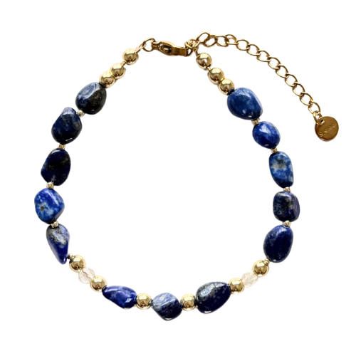 Bracelet COMMUNICATION - Lapis lazuli et Cristal de roche