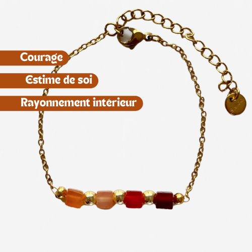 Bracelet CONFIANCE EN SOI - Cornaline