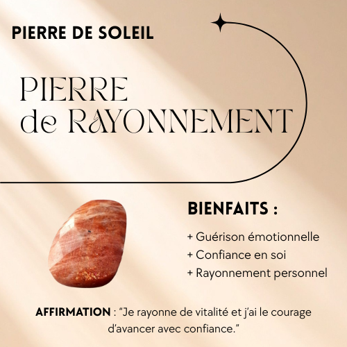 TALISMAN CONFIANCE EN SOI - Cornaline et Pierre de soleil