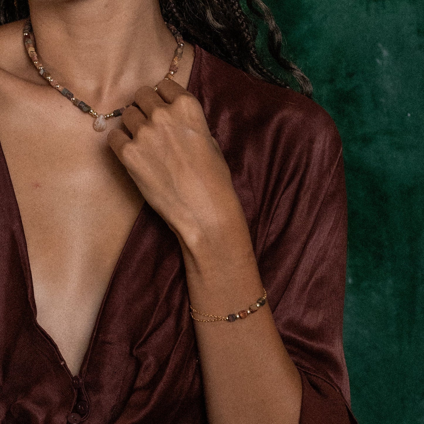 Bracelet Terra - Jaspe brun