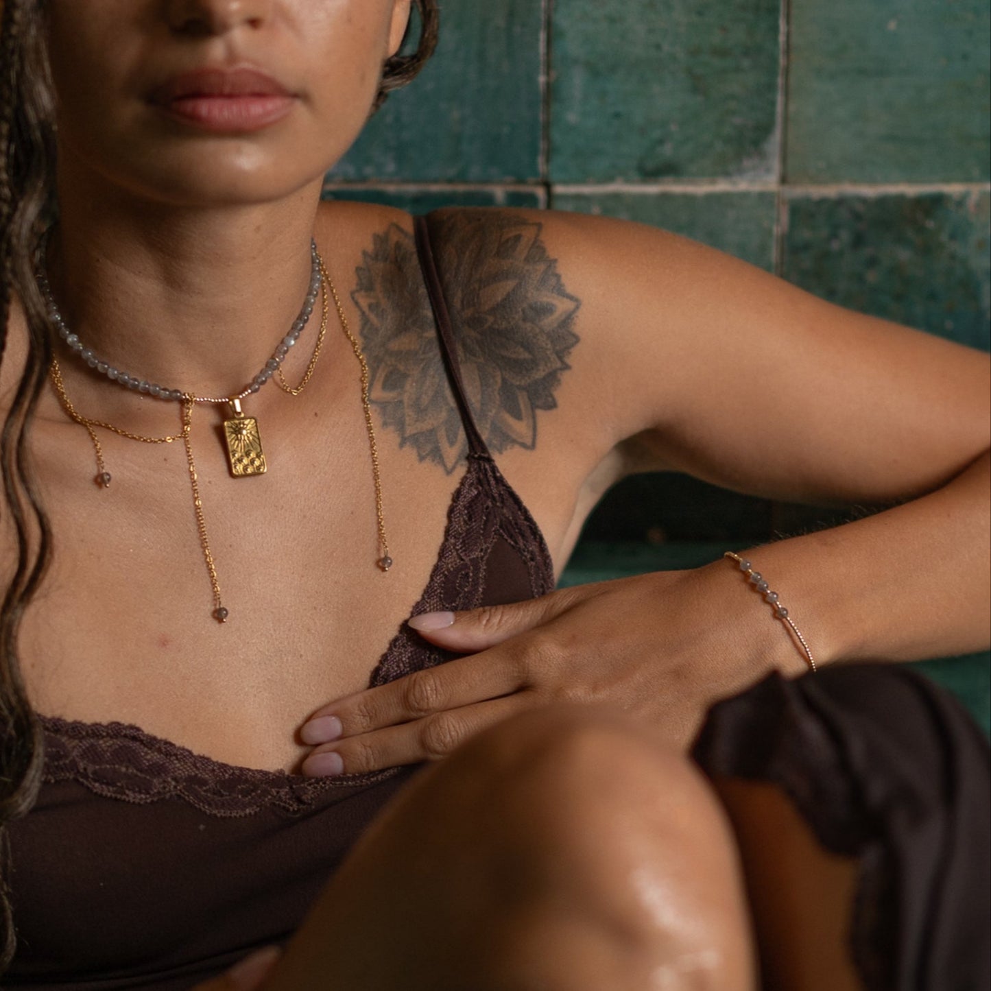 Collier Halo - Labradorite