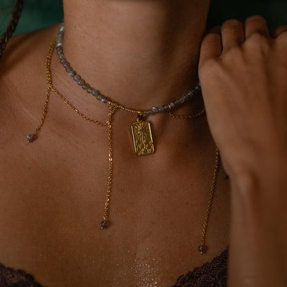 Collier Halo - Labradorite
