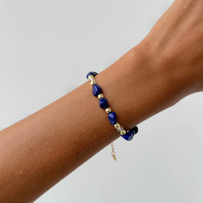 Bracelet COMMUNICATION - Lapis lazuli et Cristal de roche