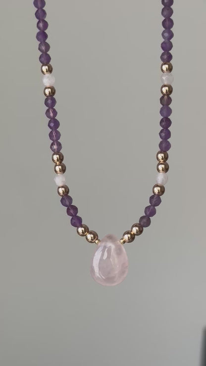 APAISEMENT - Améthyste et Quartz rose